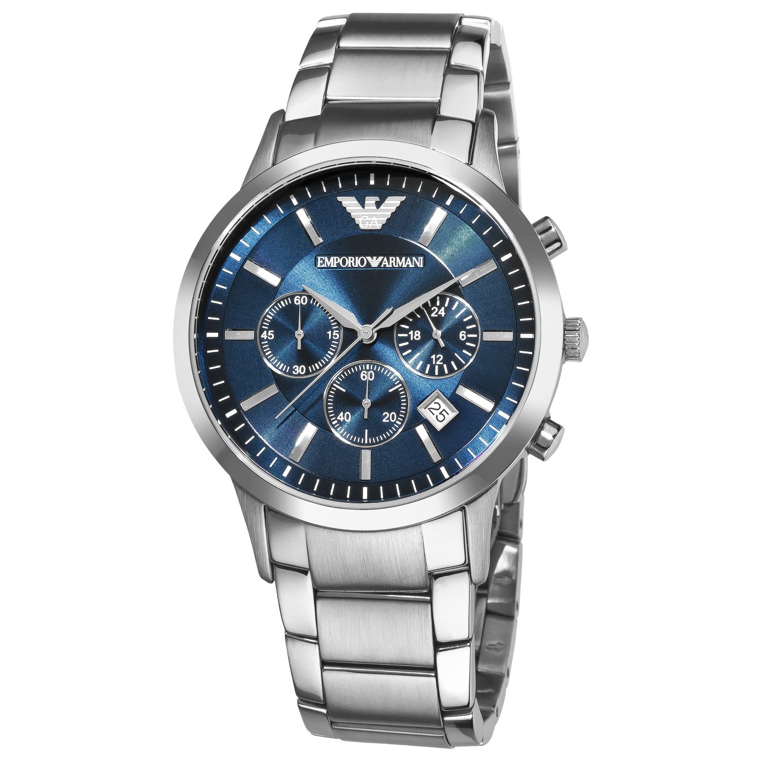 Emporio Armani Men's AR2448 Classic Blue Dial Chronograph Watch